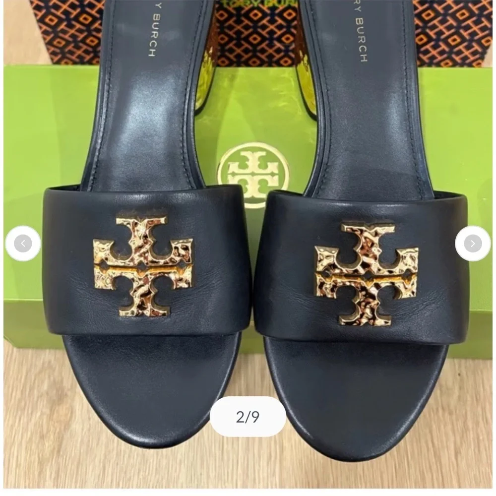 Tory Burch gold heel sandals